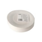 Product foto van Karton Borden wit rond 18 cm set van 100