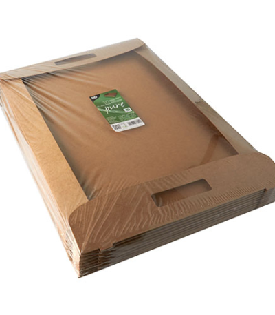 Product foto van Karton Draagtray bruin set van 10 100% Fair