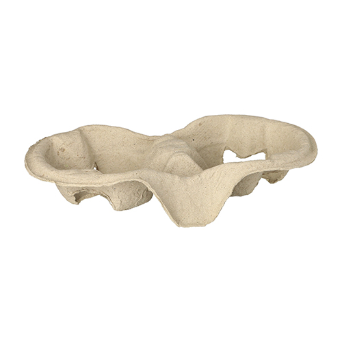 Product foto van Karton Draagtray natuur voor 2 bekers 220 stuks To Go