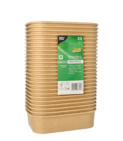 Product foto van Karton Verpakkingsbekers bruin set van 25 500ml