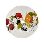 Product foto van Karton bekerafdekplaatjes rond 10cm Fruits set van 100