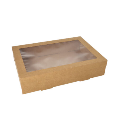 Product foto van Karton cateringdozen hoekig bruin set van 10