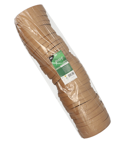 Product foto van Karton deksels saladeschaal bruin set van 50 15cm