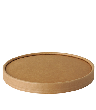 Product foto van Karton deksels saladeschaal bruin set van 50 15cm
