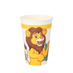 Product foto van Karton drinkbekers Jungle creme set van 10 200ml