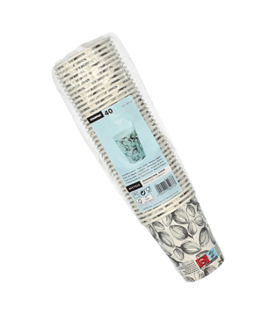 Product foto van Karton drinkbekers To Go wit set van 40 200ml