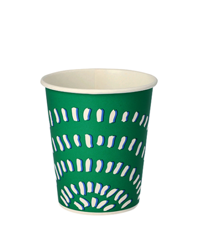 Product foto van Karton drinkbekers groen set van 100 200ml