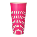 Product foto van Karton drinkbekers roze set van 50 500ml