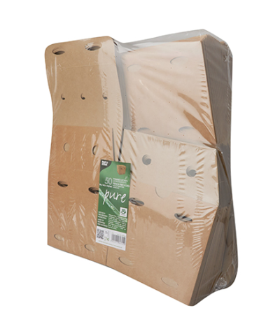 Product foto van Karton frietbakjes bruin groot set van 50 100% Fair
