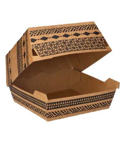 Product foto van Karton hamburgerboxen bruin groot set van 320 Maori