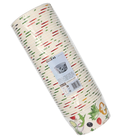 Product foto van Karton saladeschalen To Go 1l wit set van 45