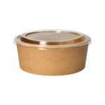 Product foto van Karton saladeschalen bruin set van 50 1300ml