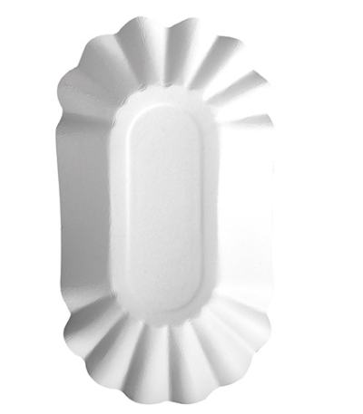 Product foto van Karton schalen ovaal wit set van 250 200ml