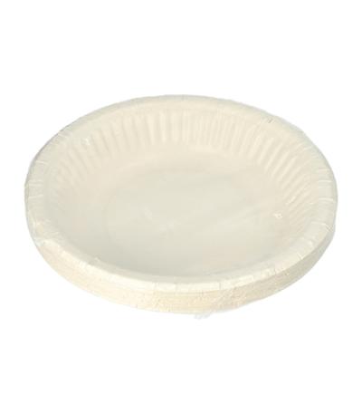 Product foto van Karton schalen wit rond 19cm set van 12