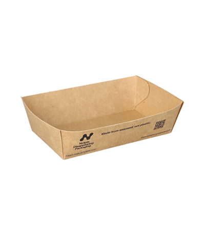 Product foto van Karton snackbakjes bruin 140 stuks NOTPLA