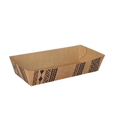 Product foto van Karton snackbakjes bruin extra large set van 500 Maori