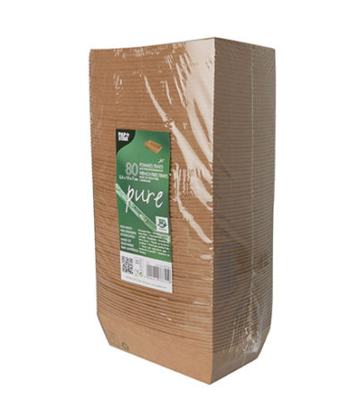 Product foto van Karton snackbakjes bruin medium set van 80 100% Fair