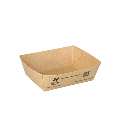 Product foto van Karton snackbakjes bruin set van 160 Notpla