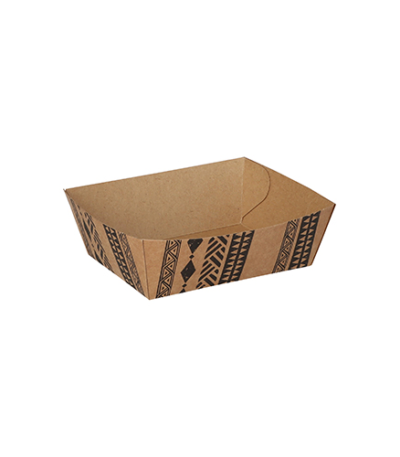 Product foto van Karton snackbakjes bruin small set van 400 Maori