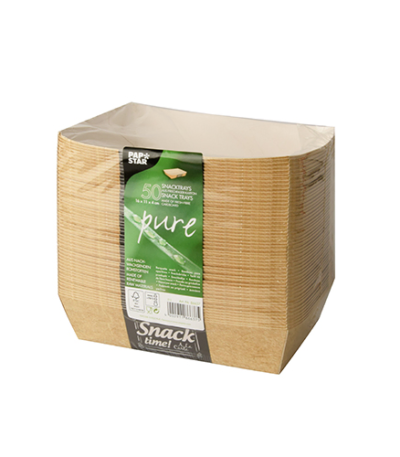 Product foto van Karton snackbakjes pure 4cm x 11cm x 16cm set van 50 Good Food