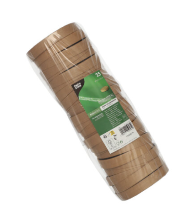 Product foto van Karton soepkom deksels bruin rond set van 25