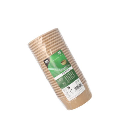 Product foto van Karton soepkommen bruin set van 25 180ml