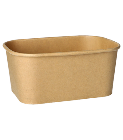 Product foto van Karton verpakkingsbekers bruin 1000ml set van 25