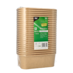 Product foto van Karton verpakkingsbekers bruin set van 25 750ml