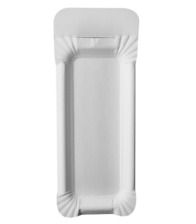 Product foto van Kartonnen borden hoekig met handvat wit set van 250