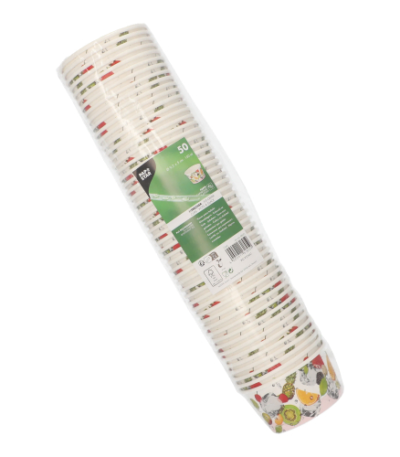 Product foto van Kartonnen ijsbekers rond 150ml Fruit set van 50