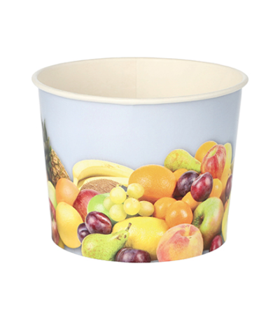 Product foto van Kartonnen ijsbekers rond 500ml Fruit set van 50
