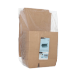 Product foto van Kartonnen lunchboxen 2-vaks bruin set van 25