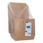 Product foto van Kartonnen lunchboxen 3-vaks bruin set van 25