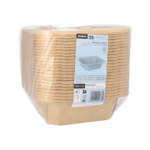 Product foto van Kartonnen lunchboxen bruin 1000ml set van 25
