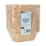 Product foto van Kartonnen lunchboxen bruin set van 25 1200ml