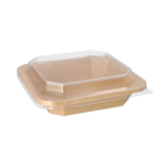 Product foto van Kartonnen lunchboxen bruin set van 25 500ml