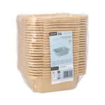Product foto van Kartonnen lunchboxen bruin set van 25 750ml