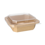 Product foto van Kartonnen lunchboxen bruin set van 25 750ml