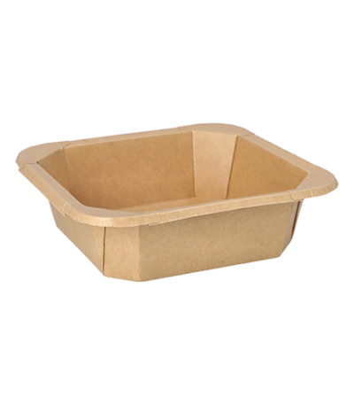 Product foto van Kartonnen lunchboxen bruin set van 25 750ml