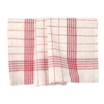 Product foto van Katoenen theedoeken wit/rood 70cm x 50cm set van 10 Baumwolle