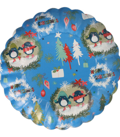 Product foto van Keramieken bordjes assorti kerst designs set van 2