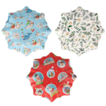 Product foto van Keramische bordjes kerst assorti designs 28cm set van 2