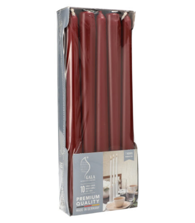 Product foto van Kers Kaarsen set van 10 2.3cm 25cm