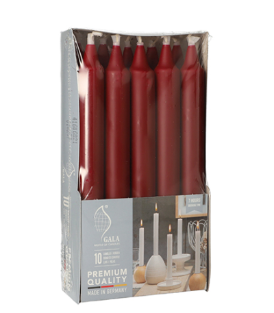 Product foto van Kers Tafelkaarsen set van 10 2