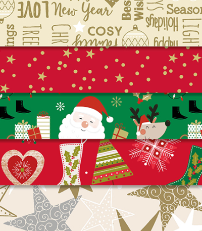 Product foto van Kerst inpakpapier assorti 10m Fantasy