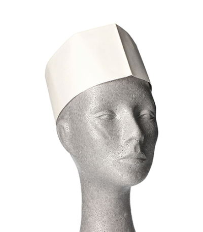 Product foto van Keukenmutsen crÃªpe wit set van 100 Work-Inn Maat 55-62