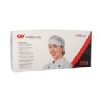 Product foto van Keukenmutsen nonwoven wit set van 50 WORK-INN/PS