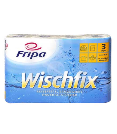 Product foto van Keukenrollen 3-laags wit set van 4 Wischfix