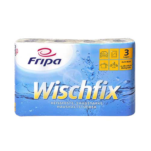Product foto van Keukenrollen 3-laags wit set van 4 Wischfix