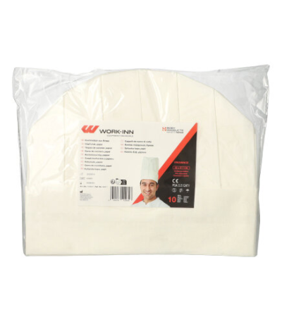 Product foto van Koksmuts crÃªpe wit Provence verstelbaar set van 10